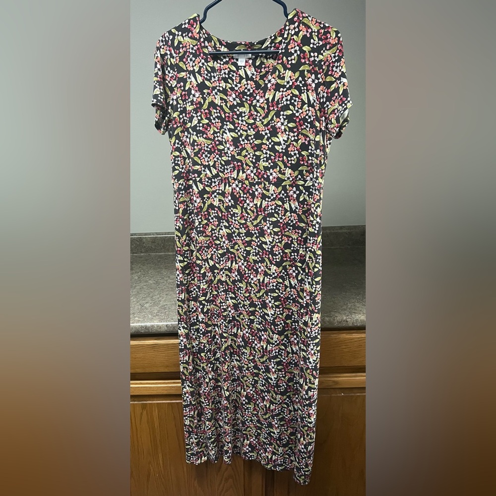 J. Jill Multicolor Abstract Midi Dress